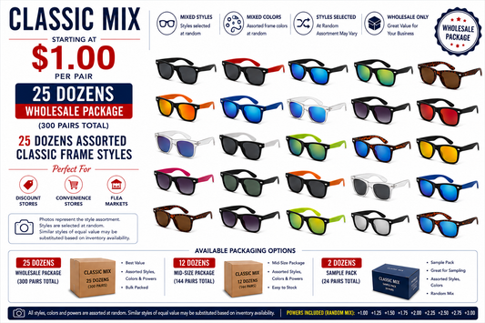 CLASSIC MIX – Assorted Classic Frame Sunglasses