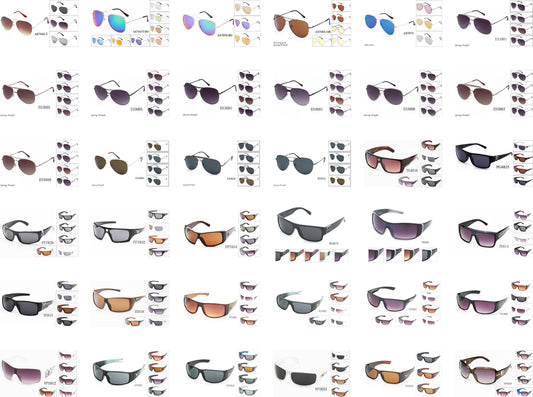 $400 for 25 Dozens Men's Aviator & Fashion Style Sunglasses - GOGOsunglasses, IG sunglasses, sunglasses, reading glasses, clear lens, kids sunglasses, fashion sunglasses, women sunglasses, men sunglasses