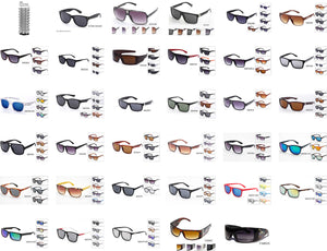 $350 for 25 Dozens Men's Plastic Collection with Paper Display - GOGOsunglasses, IG sunglasses, sunglasses, reading glasses, clear lens, kids sunglasses, fashion sunglasses, women sunglasses, men sunglasses