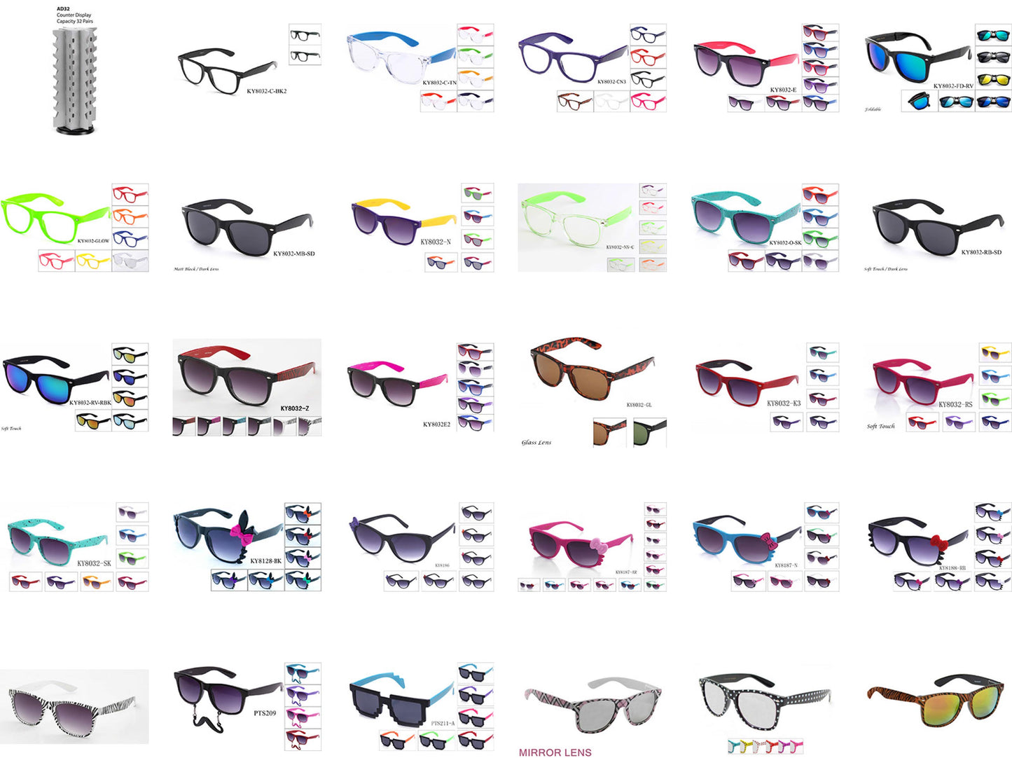144 Pairs Vintage & Bow Style Package with Paper Display $144 - GOGOsunglasses, IG sunglasses, sunglasses, reading glasses, clear lens, kids sunglasses, fashion sunglasses, women sunglasses, men sunglasses